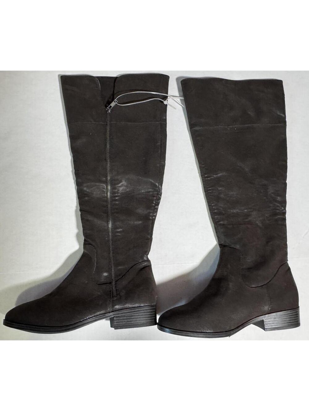 MIA Carsyn Knee High Zippered Black Boots Women's Size 9.5 M MH1021 NEW